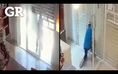 Ladrón queda atrapado en pastelería y termina pidiendo ayuda.