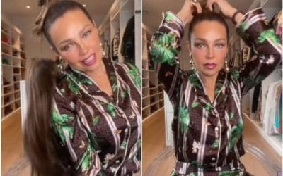 Thalía pierde peluca en transmisión en vivo de TikTok.
