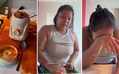 Mujer esta harta de ser ama de casa…Llora y llora.