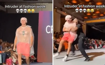 ¿Quién es Fred Beyer, youtuber que se coló en pasarela de Nueva York luciendo una bolsa de plástico?