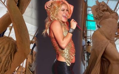 Ya casi esta lista la estatua de 6 metros en honor a Shakira.