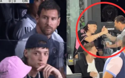Messi, Peso Pluma, Nicki Nicoll y Bizzarrap juntos en la misma en el partido en florida.