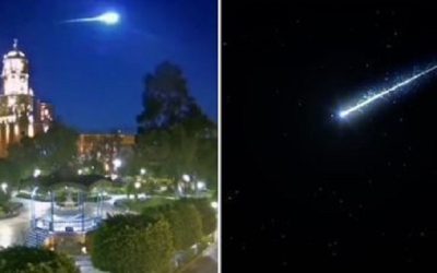 Meteorito ilumina el cielo de México al entrar a la atmosfera durante la madrugara de este martes.
