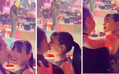 Cazzu y Christian Nodal fueron captados en primera fila  disfrutando el concierto de Luis Miguel. VIDEO