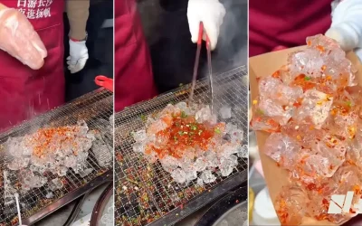 Cubos de Hielo a la parrilla: esta es la nueva sensación en China, si a la parrilla.