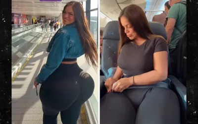 Mi trasero no cabe en los asientos: Una mujer exige que hagan mas grandes los asientos.