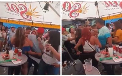 ¡Se desato la batalla campal en las miches..! Con un fondo musical diciendo »Sálvame del caos de RBD». VIDEO