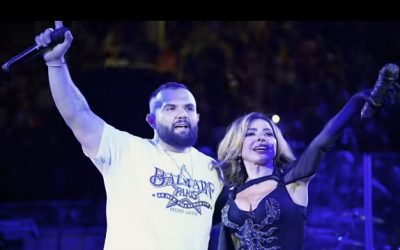 Gloria Trevi y Carin León cantan juntos El recuento de los daños en el palenque  de la ExpoGan en Hermosillo, Sonora. VIDEO