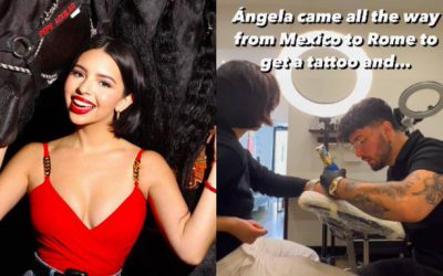 ¿Aplicó la de Nodal? Ángela revela su nuevo tatuaje.