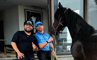 Canelo regala un costoso caballo a Luis R. Conriquez