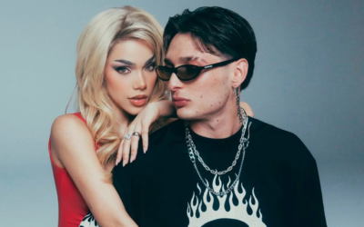 Peso Pluma y Kenia Os, captados muy románticos en el Super Bowl