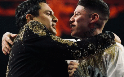 Julión Álvarez protagoniza caída al intentar subir a Santa Fe Klan al escenario