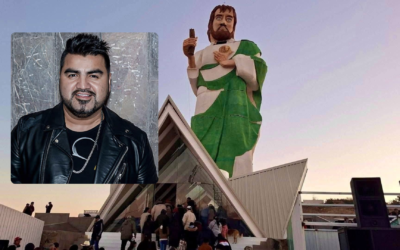 ¿San Judas Tadeo o ‘El Mimoso’? Nueva estatua gigante en Puebla ha desatado carcajadas